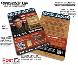 Enclave Personnel ID Badge — United States Enclave Authority Fallout Cosplay Prop — Photo Personalized