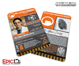 Gina Cross Science Team ID Badge — Black Mesa Research Facility, Half-Life