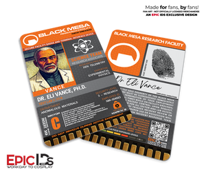 Eli Vance Science Team ID Badge — Black Mesa Research Facility, Half-Life