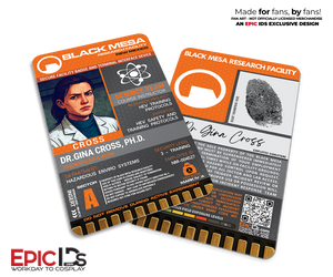 Gina Cross Science Team ID Badge — Black Mesa Research Facility, Half-Life