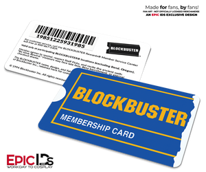 Blockbuster Membership Card – Retro Nostalgia Collectible – 1990s Inspired Fan Prop