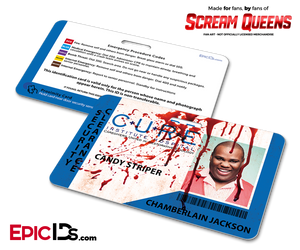 C.U.R.E. 'Scream Queens' Hospital Cosplay Employee ID Name Badge - Chamberlain Jackson - Epic IDs