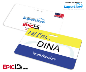Employee Name Badge 'Superstore' Wearable ID - Dina - Epic IDs