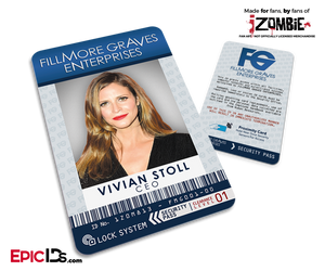 Fillmore Graves Enterprises 'iZombie' Cosplay Employee ID - Vivian Stoll - Epic IDs