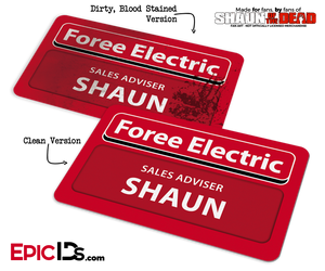 Foree Electric 'Shaun of the Dead' Cosplay Replica Name Badge - Epic IDs