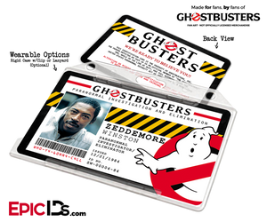 Ghostbusters Paranormal Investigation Cosplay Name Badge/ID Card - Winston Zeddemore - Epic IDs