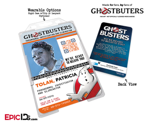 Ghostbusters Reboot Paranormal Investigation Cosplay Name Badge/ID Card - Patricia (Patty) Tolan - Epic IDs