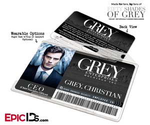 Grey Enterprises 'Fifty Shades Of Grey' Cosplay Employee ID Card - Christian Grey - Epic IDs
