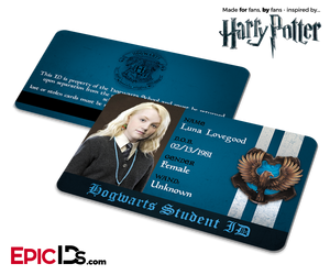 Harry Potter Inspired Hogwarts Student ID (Ravenclaw) - Luna Lovegood - Epic IDs
