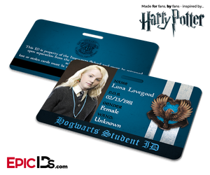 Harry Potter Inspired Hogwarts Student ID (Ravenclaw) - Luna Lovegood - Epic IDs