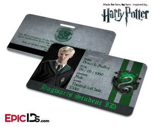 Harry Potter Inspired Hogwarts Student ID (Slytherin) - Draco Malfoy - Epic IDs