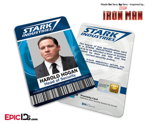 Iron Man / Avengers Inspired Stark Industries Employee ID - Harold Hogan - Epic IDs