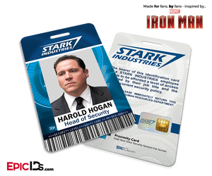 Iron Man / Avengers Inspired Stark Industries Employee ID - Harold Hogan - Epic IDs