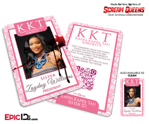 Kappa Kappa Tau 'Scream Queens' Sorority Cosplay ID - Zayday Williams - Epic IDs