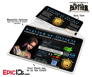 Kingdom of Wakanda Passport Card (Inspired by Black Panther) - Nakia - Epic IDs