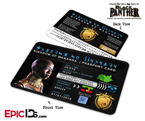 Kingdom of Wakanda Passport Card (Inspired by Black Panther) - Okoye - Epic IDs