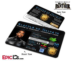 Kingdom of Wakanda Passport Card (Inspired by Black Panther) - T'Challa - Epic IDs