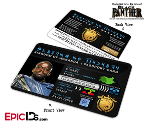 Kingdom of Wakanda Passport Card (Inspired by Black Panther) - W'Kabi - Epic IDs