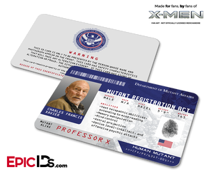 Mutant Registration Act 'X-Men' Identification Card - Charles Xavier / Professor X - Epic IDs