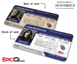 Mutant Registration Act 'X-Men' Identification Card - Katherine "Kitty" Pryde / Shadowcat - Epic IDs