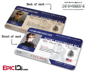 Mutant Registration Act 'X-Men' Identification Card - Scott Summers / Cyclops - Epic IDs