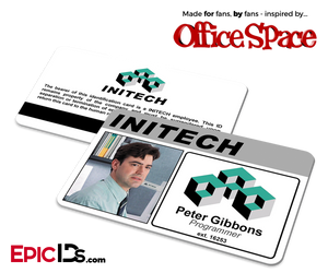 Office Space Inspired Initech Employee ID / Name Badge - Peter Gibbons - Epic IDs