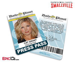 Smallville TV Series Inspired Daily Planet Press Pass - Cat Grant - Epic IDs