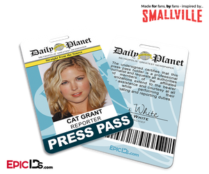 Smallville TV Series Inspired Daily Planet Press Pass - Cat Grant - Epic IDs