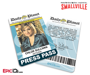 Smallville TV Series Inspired Daily Planet Press Pass - Chloe Sullivan - Epic IDs