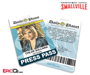 Smallville TV Series Inspired Daily Planet Press Pass - Chloe Sullivan - Epic IDs