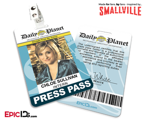 Smallville TV Series Inspired Daily Planet Press Pass - Chloe Sullivan - Epic IDs