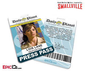 Smallville TV Series Inspired Daily Planet Press Pass - Lois Lane - Epic IDs