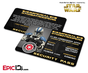 Star Wars Inspired - Imperial Stormtroopers (Clone) Security Pass - Epic IDs