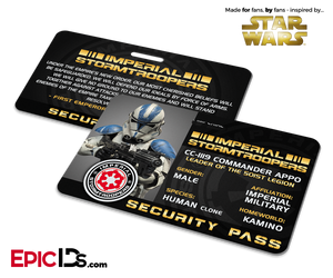 Star Wars Inspired - Imperial Stormtroopers (Clone) Security Pass - Epic IDs