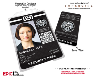 Supergirl TV Series Inspired Department of Extranormal Operations (DEO) Security ID - Alex Danvers - Epic IDs