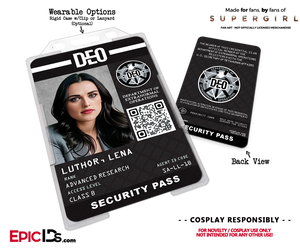 Supergirl TV Series Inspired Department of Extranormal Operations (DEO) Security ID - Lena Luthor - Epic IDs