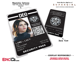 Supergirl TV Series Inspired Department of Extranormal Operations (DEO) Security ID - Lucy Lane - Epic IDs
