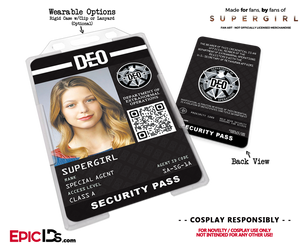 Supergirl TV Series Inspired Department of Extranormal Operations (DEO) Security ID - Supergirl - Epic IDs