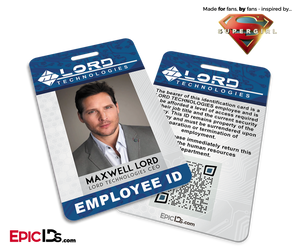 Supergirl TV Series Inspired LORD Industries Employee ID - Maxwell Lord - Epic IDs