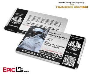 The Hunger Games Inspired Peacekeeper Security ID - Epic IDs