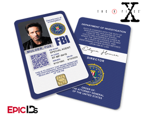 The X-Files Inspired (Modern Edition - Style 2) Fox Mulder FBI Special Agent ID - Epic IDs