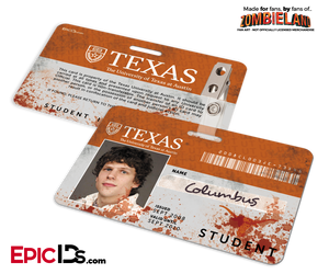 University of Texas 'Columbus' Zombieland Cosplay Student ID - Epic IDs