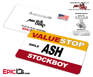 ValueStop 'Ash vs Evil Dead' Cosplay Replica Name Badge - Ash (Stockboy) - Epic IDs