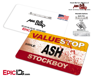 ValueStop 'Ash vs Evil Dead' Cosplay Replica Name Badge - Ash (Stockboy) - Epic IDs
