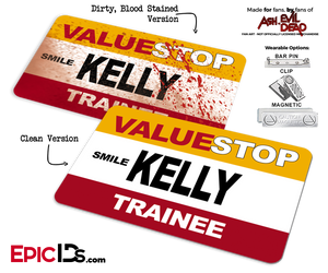 ValueStop 'Ash vs Evil Dead' Cosplay Replica Name Badge - Kelly (Trainee) - Epic IDs