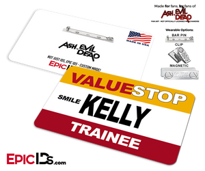ValueStop 'Ash vs Evil Dead' Cosplay Replica Name Badge - Kelly (Trainee) - Epic IDs