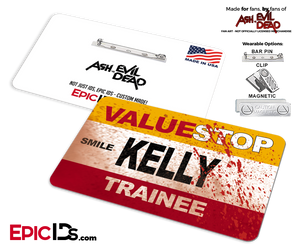 ValueStop 'Ash vs Evil Dead' Cosplay Replica Name Badge - Kelly (Trainee) - Epic IDs