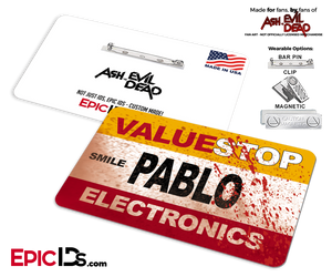 ValueStop 'Ash vs Evil Dead' Cosplay Replica Name Badge - Pablo (Electronics) - Epic IDs