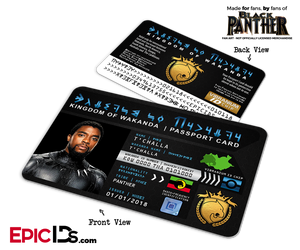 Kingdom of Wakanda Passport Card (Inspired by Black Panther) - T'Challa