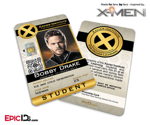 Xavier Institute For Higher Learning 'X-Men' Student ID Card - Bobby Drake / Iceman - Epic IDs